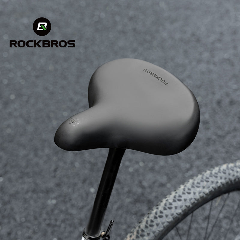ROCKBROS Comfort Shock Absorption Bike Saddle Soft Wide Seat for Men Women