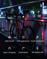 ROCKBROS Smart Bike Brake & Tail Light Q3