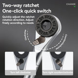 S2 Alloy 1/4" Drive Ratchet Handle 72-Tooth Compact Bike Repair Kit with 8 Bits