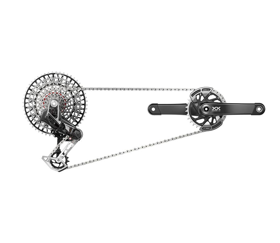 SRAM XX T-Type Eagle Transmission Power Meter Group - 165mm 32t Chainring AXS POD Controller 10-52t Cassette Rear Derailleur Chain