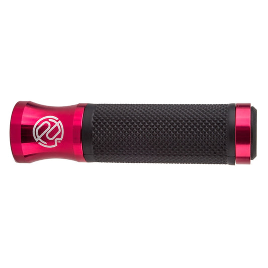 Portland design works Speed Metal Grips Black/Red 128mm Single Lock On