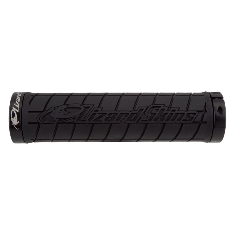 Lizard skins Logo Lock On Grips Black w/ Black Clamps 130mm Dual Lock On