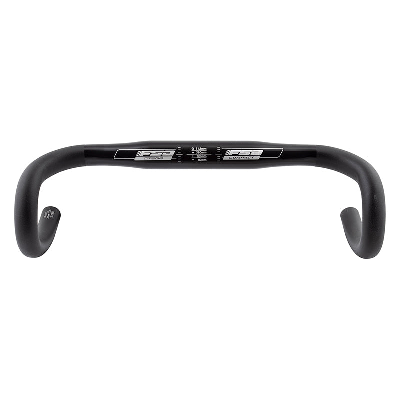 Full Speed Ahead Omega Compact Drop Handlebar - Aluminum 31.8mm 38cm Black