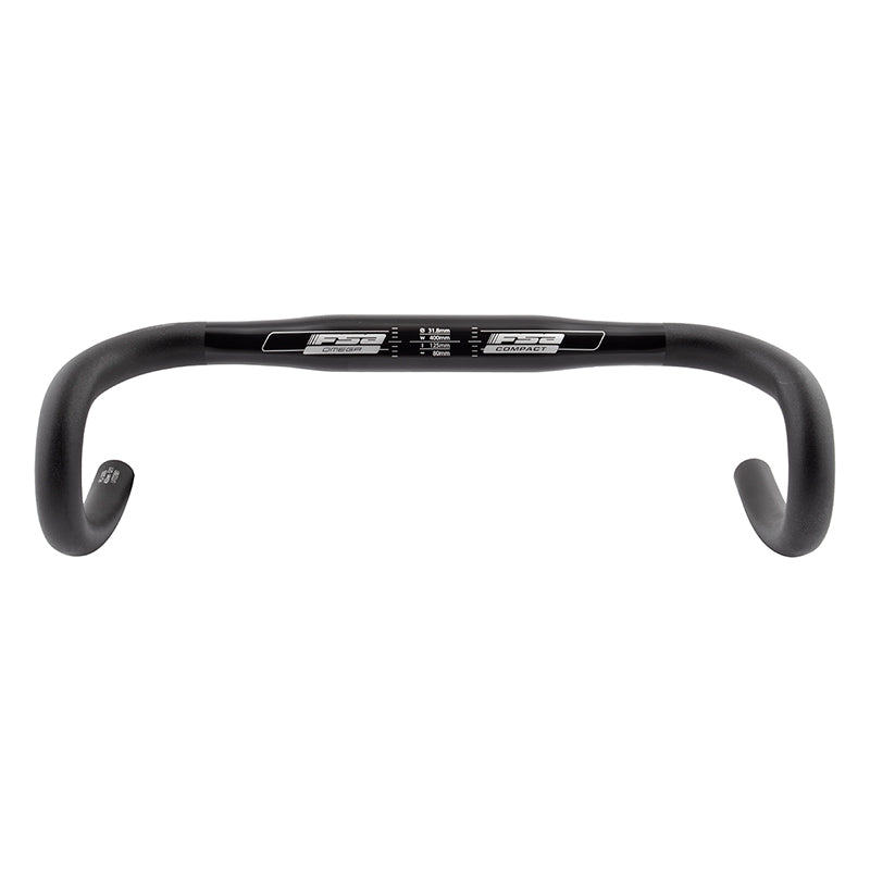 Full Speed Ahead Omega Compact Drop Handlebar - Aluminum 31.8mm 40cm Black