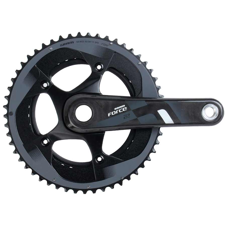 SRAM Force 22 Crankset - 165mm 11-Speed 53/39t 130 BCD GXP Spindle Interface BLK