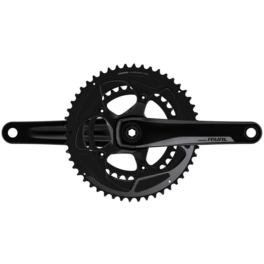 SRAM Rival 22 Crankset - 170mm 11-Speed 50/34t 110 BCD GXP Spindle Interface BLK