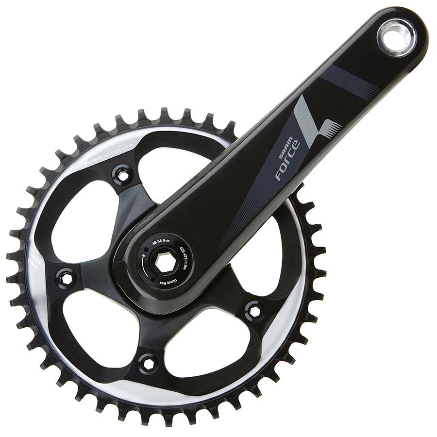 SRAM Force 1 Crankset - 170mm 10/11-Speed 42t 110 BCD GXP Spindle Interface BLK