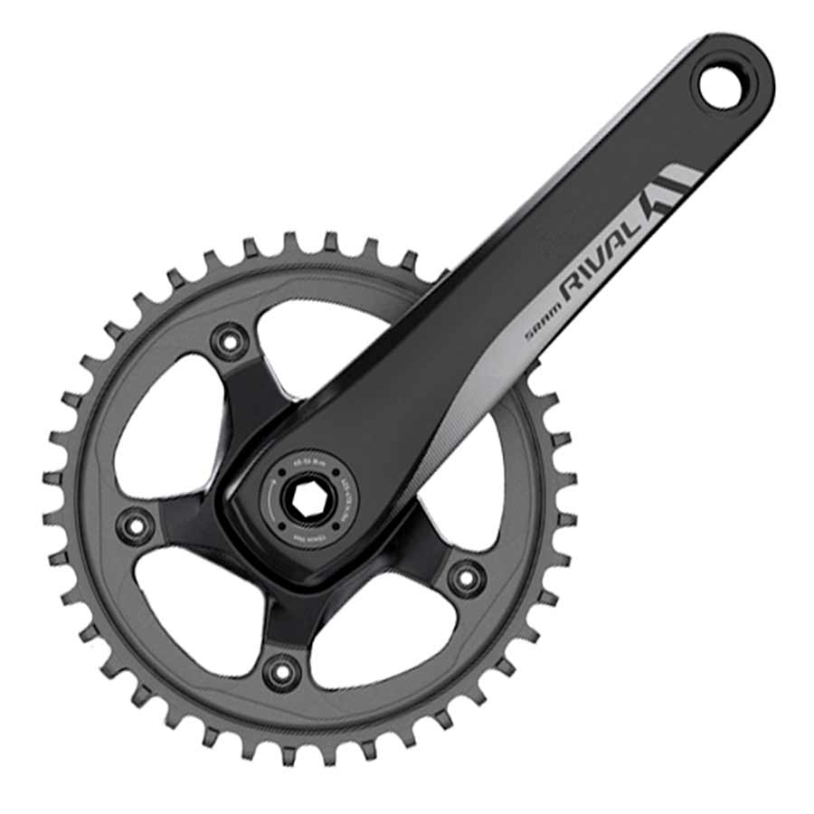 SRAM Rival 1 Crankset - 170mm 10/11-Speed 42t 110 BCD GXP Spindle Interface BLK