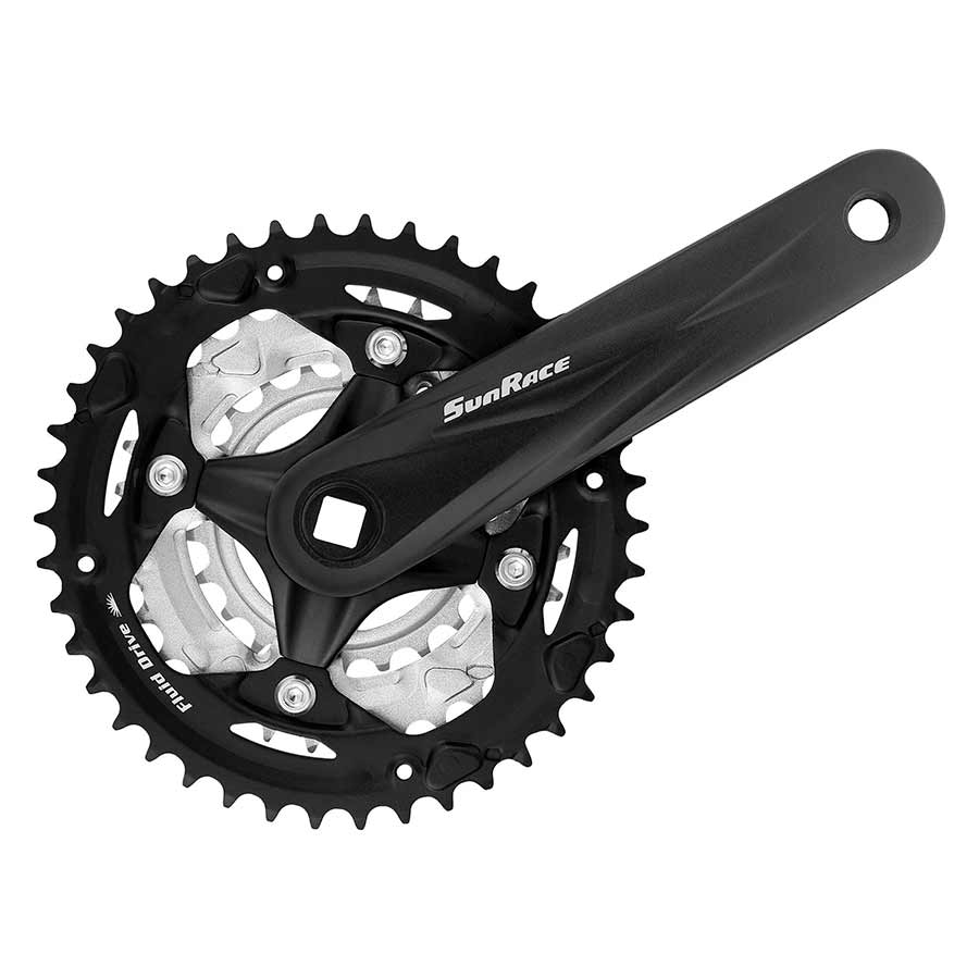 Sunrace FCM600 Crankset Speed: 7/8 BCD: 64/104 22/32/42 Square 170mm Black MTB