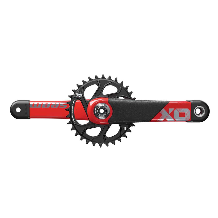 SRAM X01 DH DUB83 Crankset Speed: 10/11 Spindle: 28.99mm BCD: Direct Mount 34 DUB 170mm Red DH