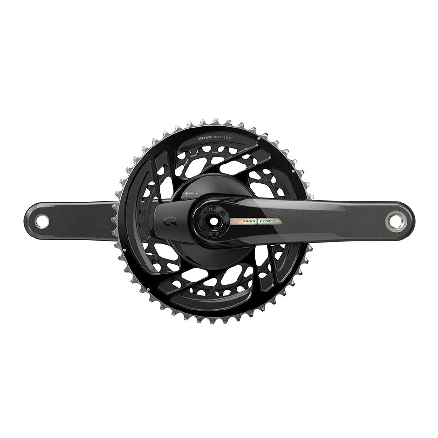 SRAM Force D2 2x Power Meter Crankset Speed: 12 Spindle: 28.99mm BCD: Direct Mount 48/35 DUB 167.5mm Black Road Disc