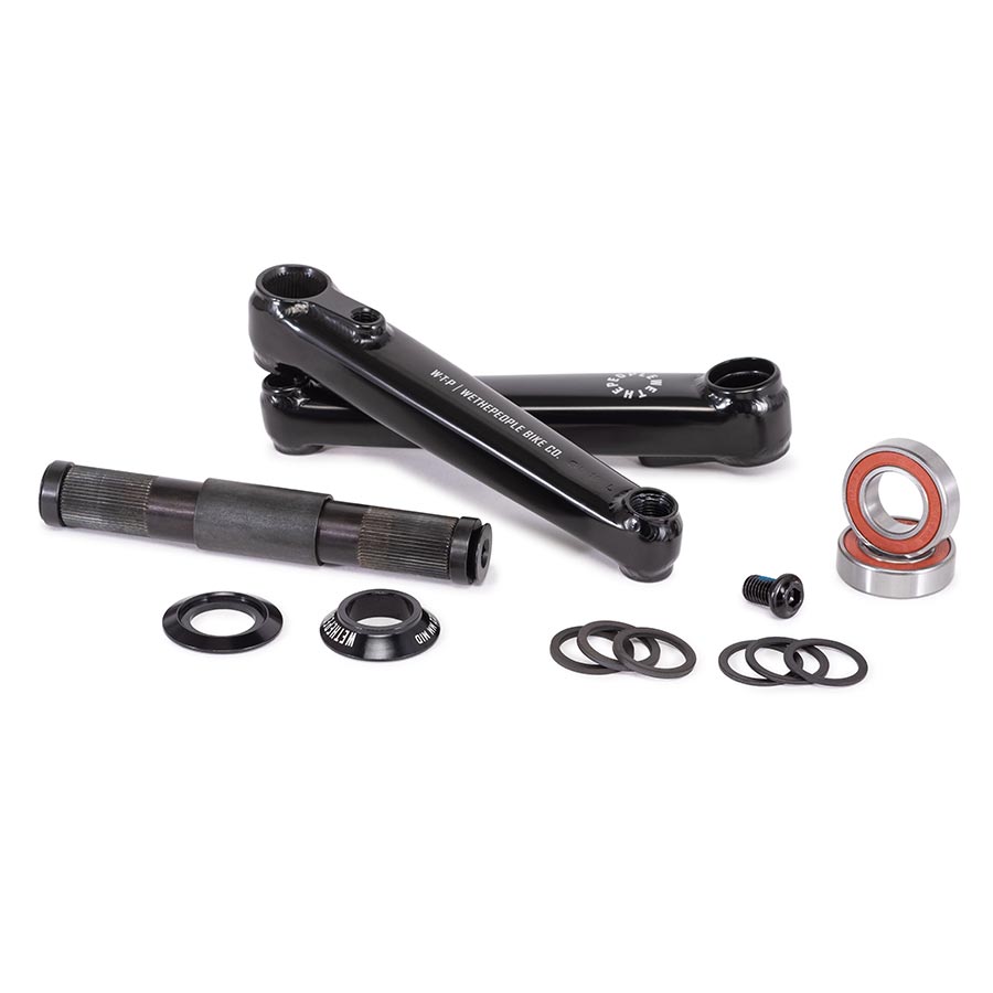 We The People Logic Crankset Spindle: 22mm 22mm 165mm Black BMX Set