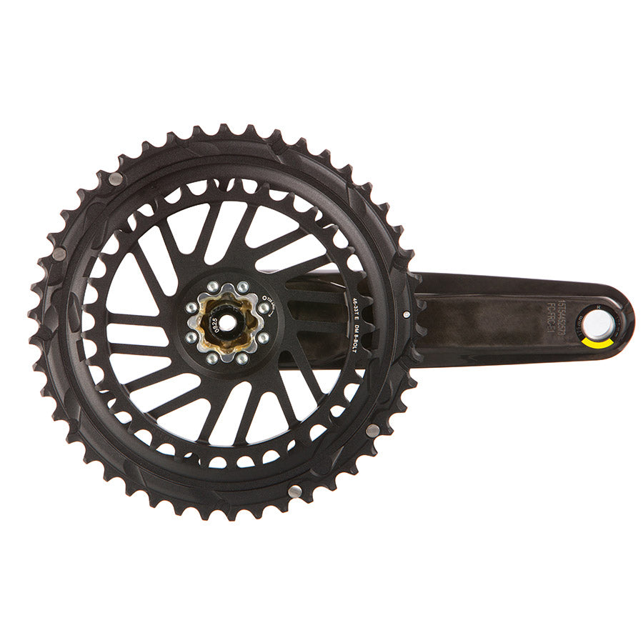 SRAM, Force 2x E1, Crankset, Speed: 12, Spindle: 28.99mm, BCD: Direct Mount SRAM 8 Bolt, 50/37, DUB, 160mm, Black, Road