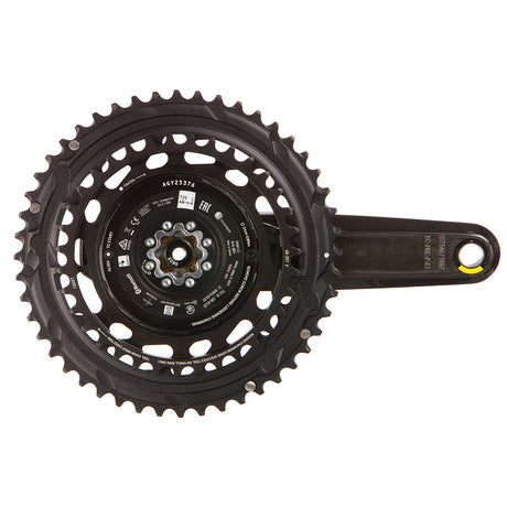 SRAM, Force 2x Powermeter E1, Power Meter Crankset, Speed: 12, Spindle: 28.99mm, BCD: Thread Mount, 50/37, DUB, 160mm, Black, Road