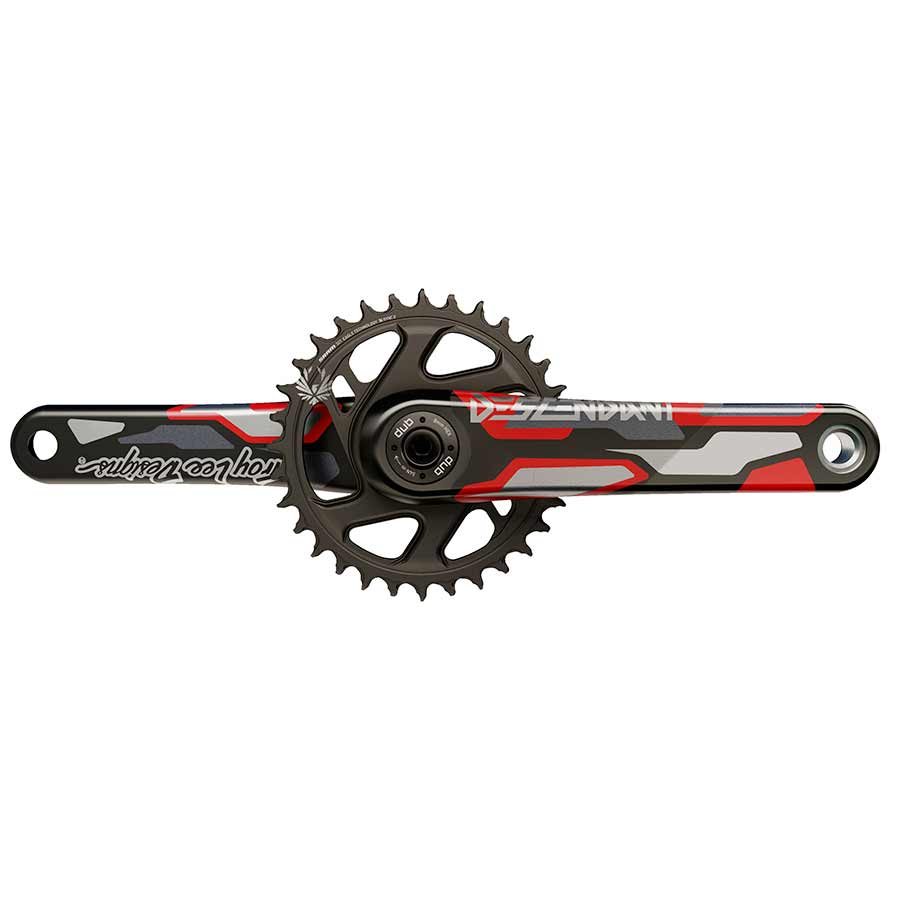 Truvativ Descendant CoLab DUB Crankset Spindle: 28.99mm 32 DUB 175mm Red Boost