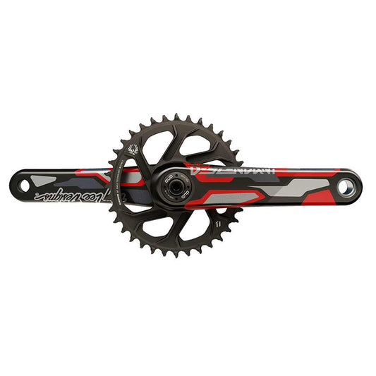 Truvativ Descendant CoLab DH DUB Crankset Spindle: 28.99mm 32 DUB 165mm Red Boost