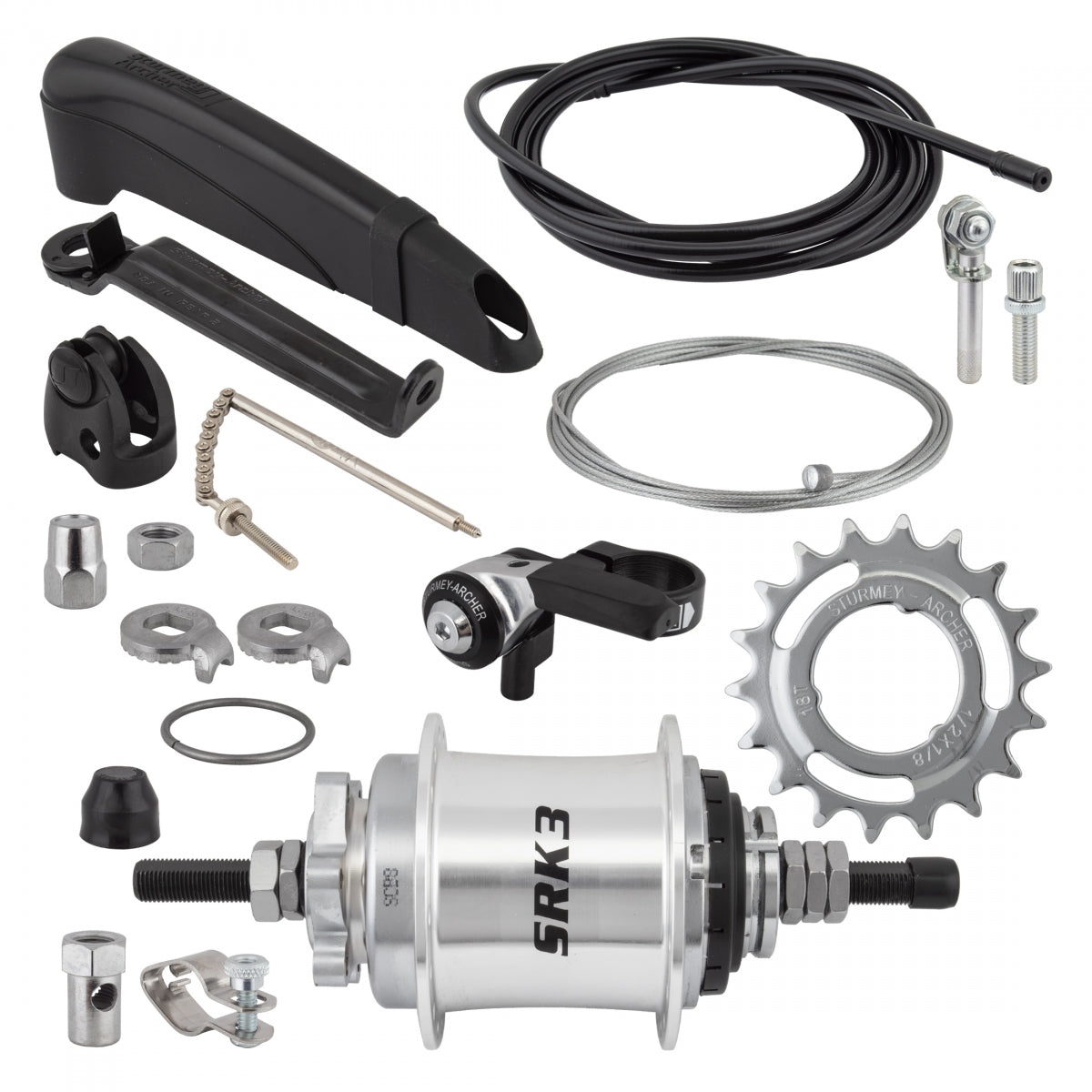 HUB RR S/A 3sp SRK3 32 6B SL w/TRIM KIT/THUMB-SHIFTER SLS30-T 135/185mm NON-ROTARY