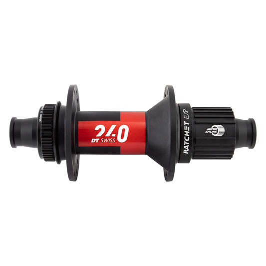 DT Swiss 240 EXP Rear Hub - 12 x 148mm Center-Lock Micro Spline BLK/Red 28H 36pt