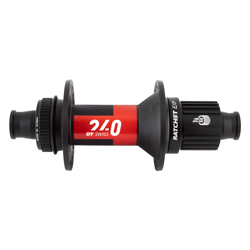 DT Swiss 240 EXP Rear Hub - 12 x 148mm Center-Lock Micro Spline BLK/Red 32H 36pt