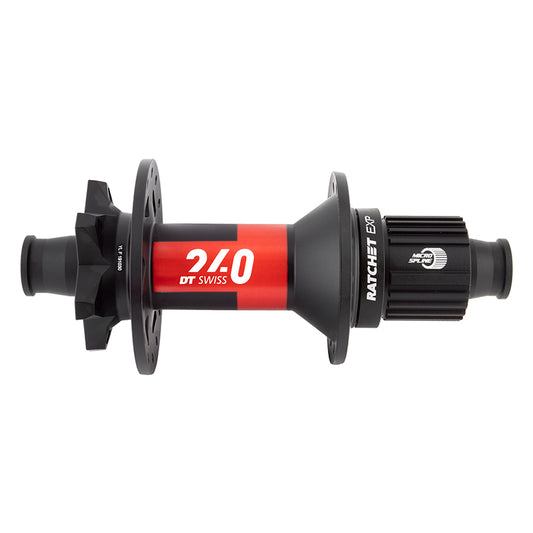 DT Swiss 240 EXP Rear Hub - 12 x 148mm 6-Bolt Micro Spline BLK/Red 28H 36pt