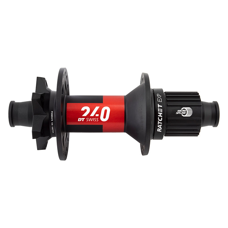 DT Swiss 240 EXP Rear Hub - 12 x 148mm 6-Bolt Micro Spline BLK/Red 32H 36pt