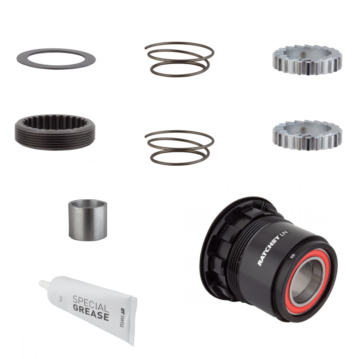 HUB CASS BODY DT UPGRADE KIT 3-PAWL TO RATCHET LN ALY 36T XD