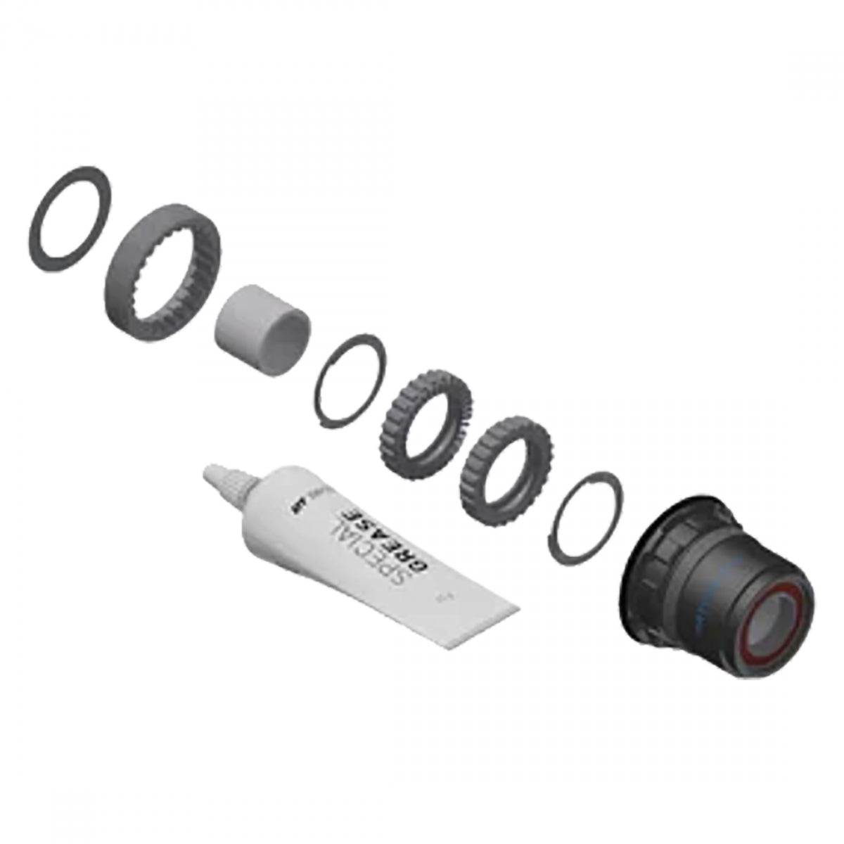 HUB CASS BODY DT UPGRADE KIT 3-PAWL TO RATCHET LN STL 36T XD