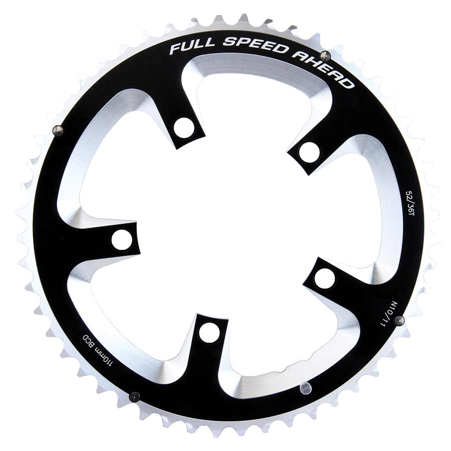 Super Road Chainring, 110BCDx52T Blk N-10/11