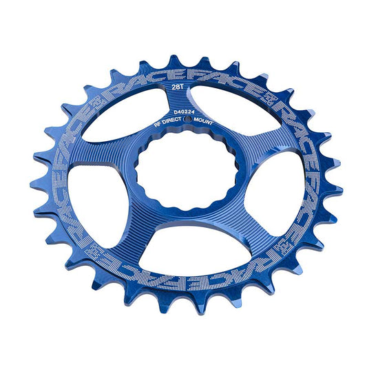 RaceFace Narrow Wide Chainring: Direct Mount CINCH 28t Blue