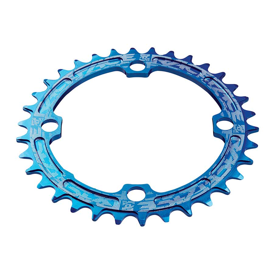 RaceFace Narrow Wide Chainring: 104mm BCD 30t Blue