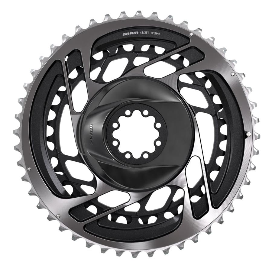 SRAM Red AXS 2x Chainring Teeth: 33/46 Speed: 12 BCD: Direct Mount Pair Aluminum Grey