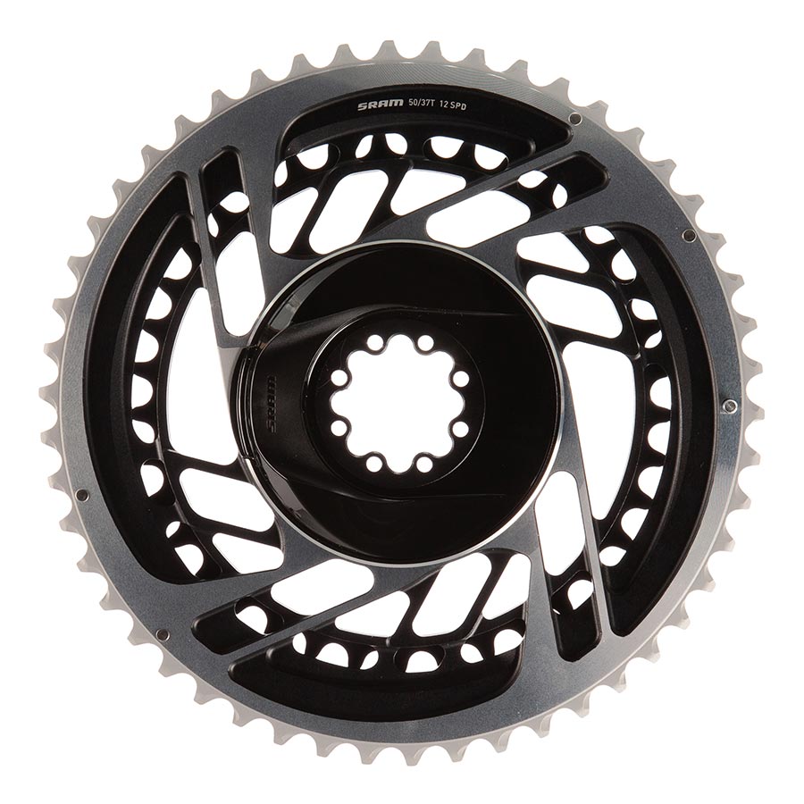 SRAM Red AXS 2x Chainring Teeth: 37/50 Speed: 12 BCD: Direct Mount Pair Aluminum Grey