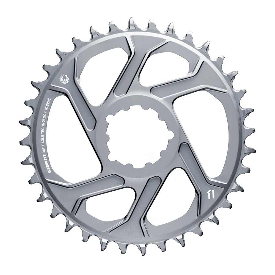 SRAM X-SYNC 2 X01 Eagle Polar Grey Chainring Teeth: 32 Speed: 12 BCD: Direct Mount Single Alloy Offset 6mm Grey