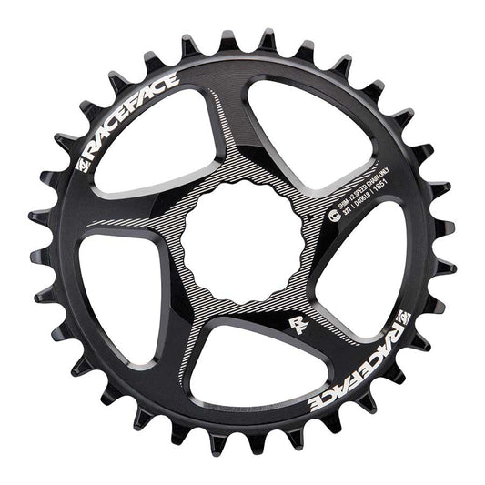 RaceFace Narrow Wide Direct Mount CINCH Aluminum Chainring - Shimano 12-Speed requires Hyperglide+ compatible chain 32t BLK