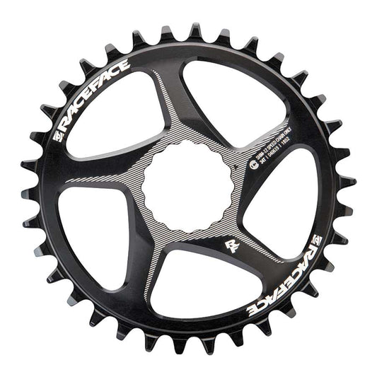 RaceFace Narrow Wide Direct Mount CINCH Aluminum Chainring - Shimano 12-Speed requires Hyperglide+ compatible chain 34t BLK