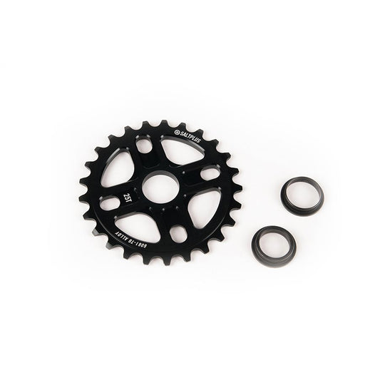 Salt Plus Manta Chainring Teeth: 25 6061-T6 Aluminum Black