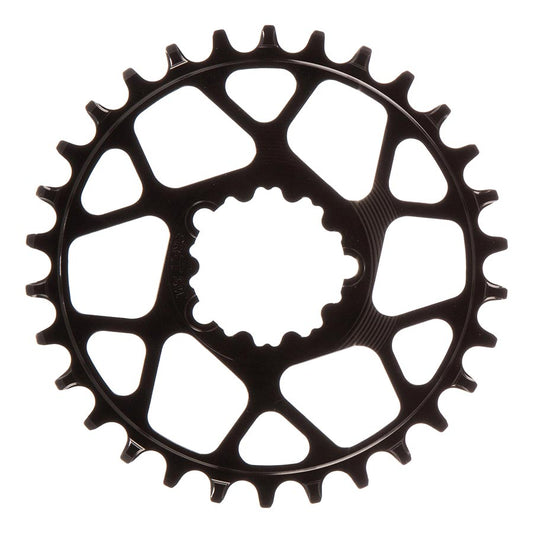 Works Components SRAM GXP Direct Mount Chainring Teeth: 30 Speed: 12 BCD: Direct Mount SRAM 3 Bolt Front 7075-T6 Aluminum Black