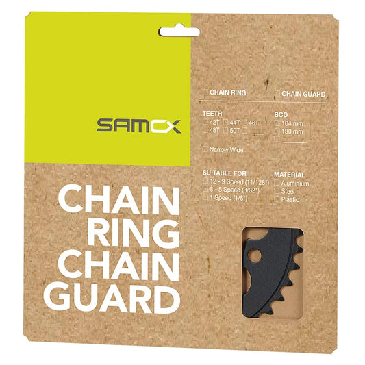 Samox PD-R4-S Chainring Teeth: 42 Speed: 1 BCD: 104 Bolts: 4 Steel Black