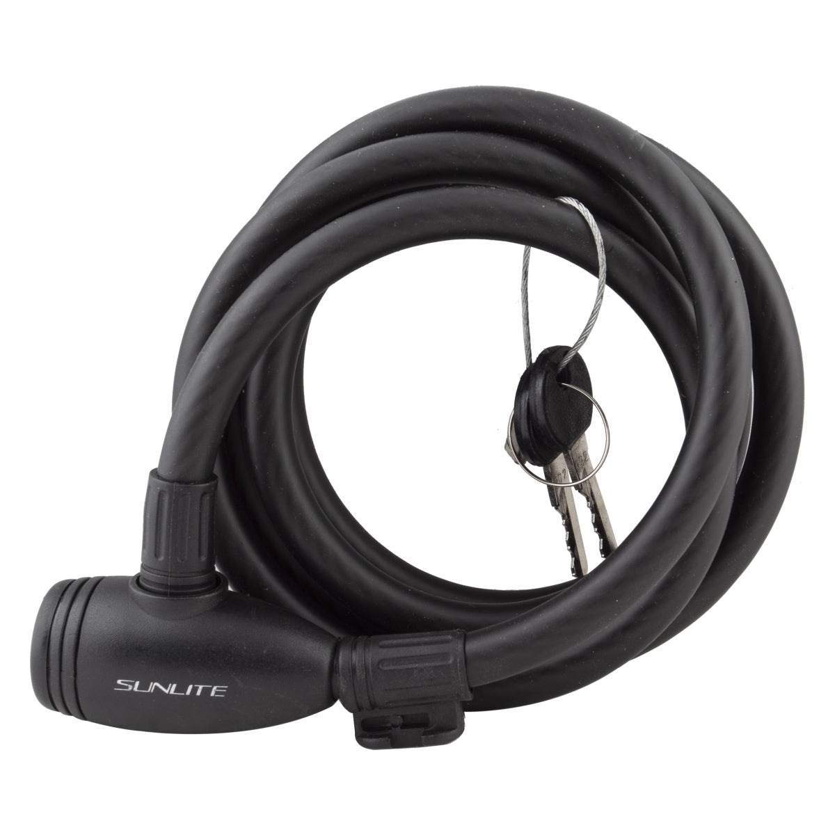 LOCK SUNLT CBL 12mmx6f KEYED-ALIKE KEY-1 w/BKT COIL BK