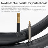 ROCKBROS 700X23/25/28/35C Road Bike Inner Tube 48mm Presta/Schrader Valve High Self Sealing Butyl Rubber
