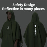 Qunature 3-in-1 Waterproof Raincoat Canopy Floor Mat Lightweight Portable