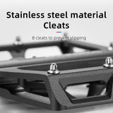 Multi-Function Clipless Flat Bike Pedals in Black (Pair)