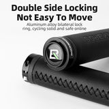 ROCKBROS Microfiber Leather Bike Grips with Aluminum Lock