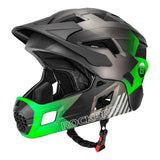 ROCKBROS Kids Full Face Bike Helmet Ages 5-14 Anti-Collision Detachable Chin