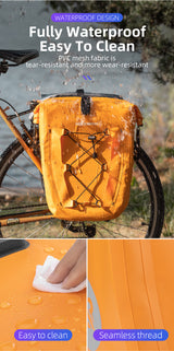 Deluxe Large Capacity Bicycle Saddlebag in Various Colours