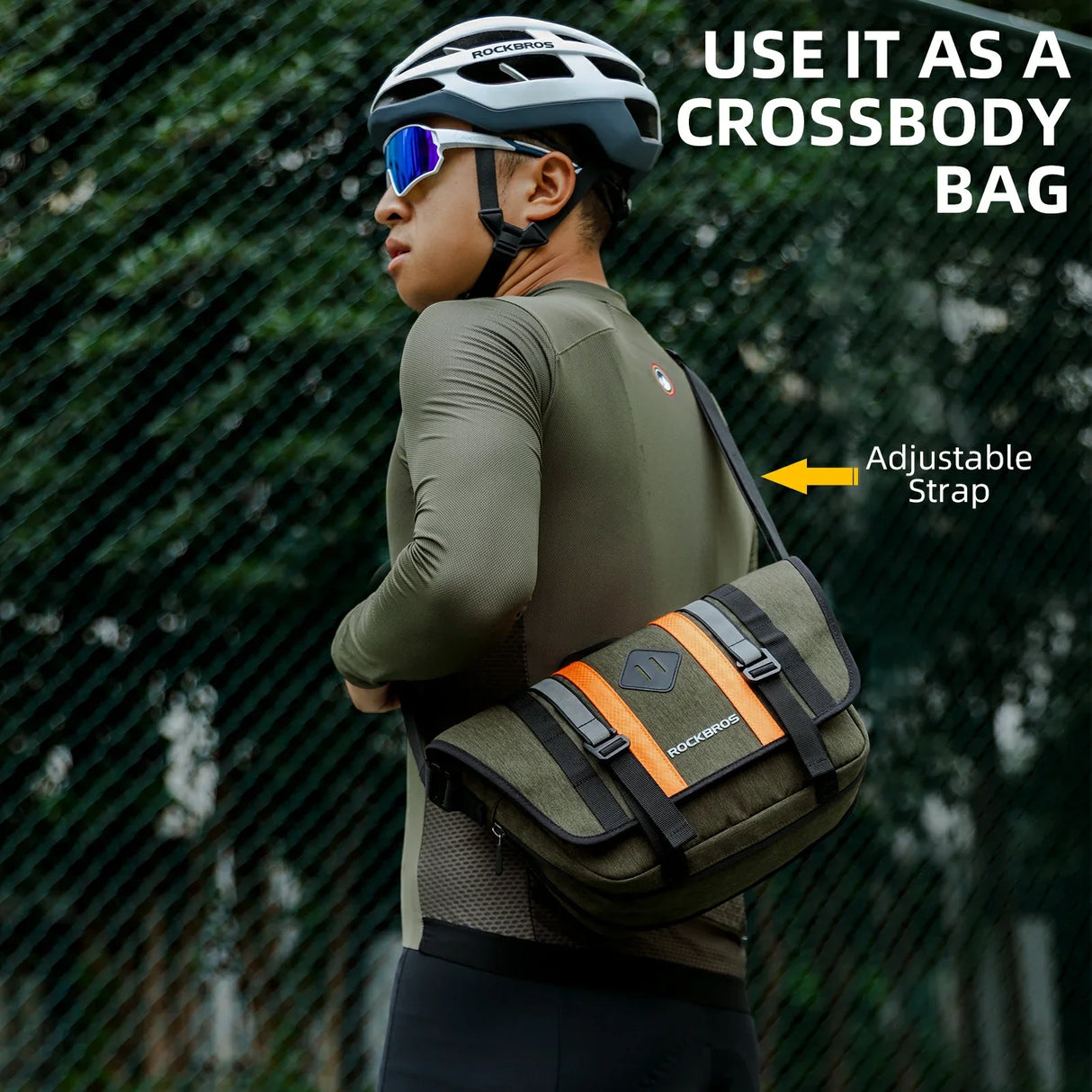 ROCKBROS Bike Handlebar Multifunctional Crossbody Bag with Shoulder Strap