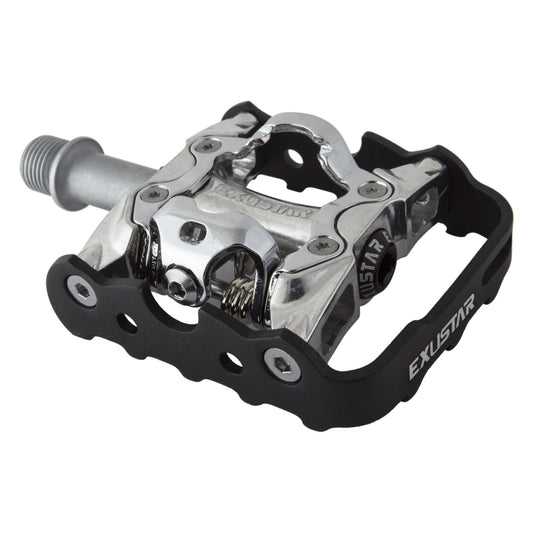 Exustar PM86 MTB Pedals 9/16` Selaed Cart. Black/Silver SPD