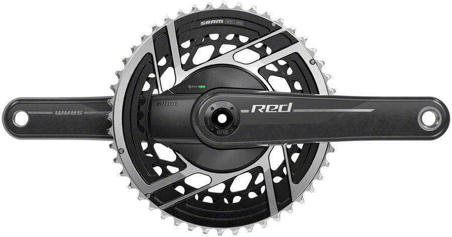 SRAM RED AXS Power Meter Crankset - 165mm 2x 12-Speed 48/35t 8-Bolt Direct Mount DUB Spindle Interface Natural Carbon E1