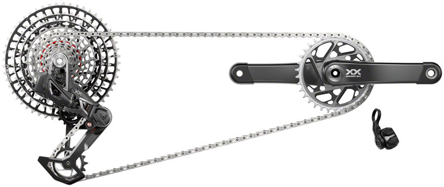 SRAM XX SL T-Type Eagle Transmission Groupset - 175mm Crank 34t Chainring AXS POD Controller 10-52t Cassette Rear Derailleur Chain