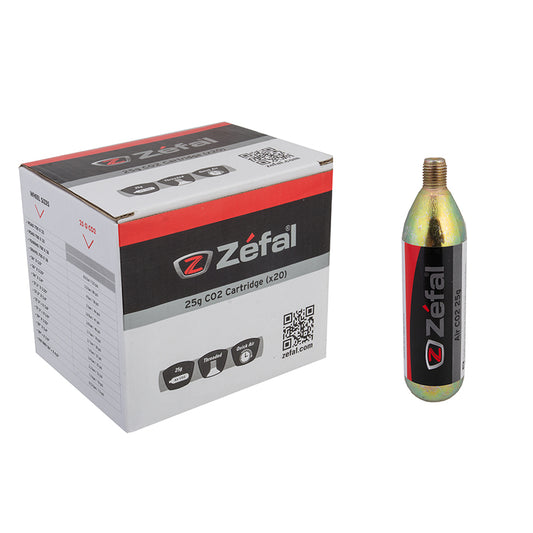 Zefal Threaded Co2 Cartridges  Threaded 25g Box of 20